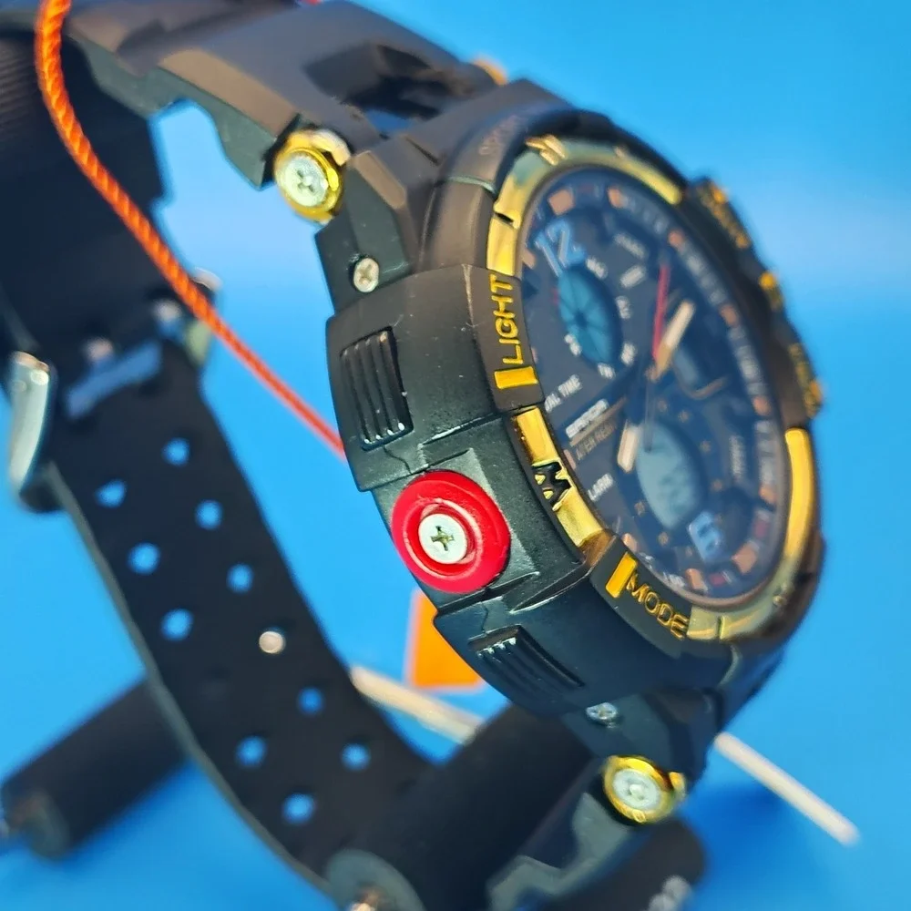 Sanda Ana-Digi Date 46mm‎ Mens Quartz Military Sport Watch With Lume In Box